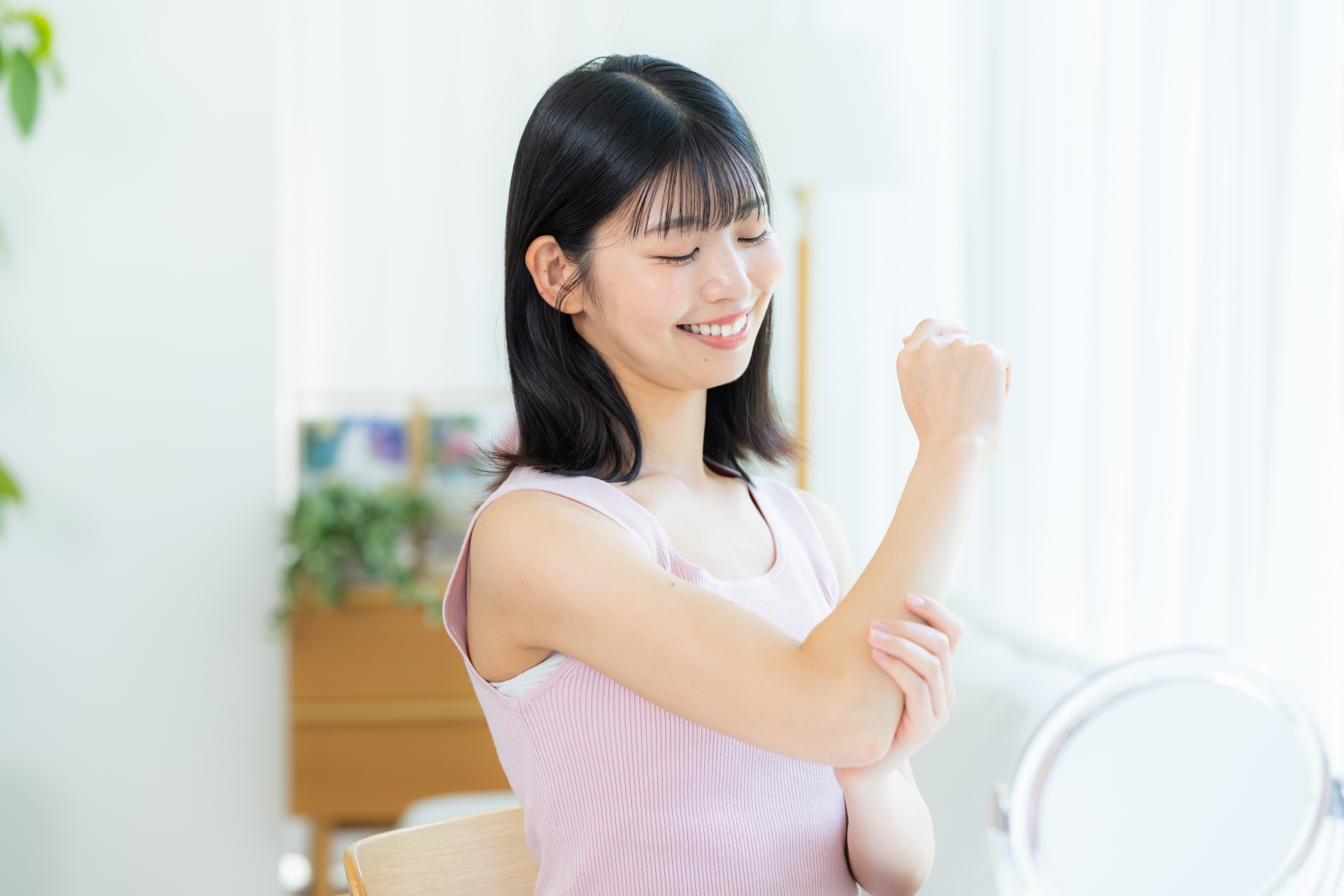 日中は紫外線・乾燥対策を徹底する