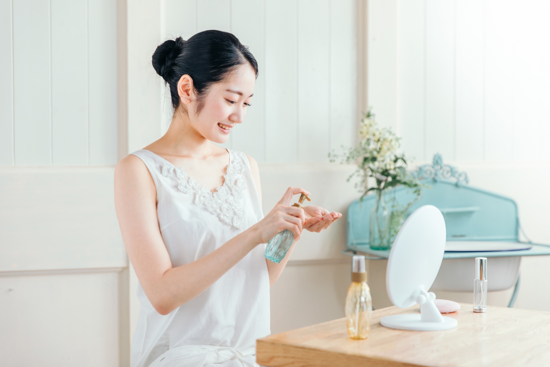 洗顔後すぐに塗布